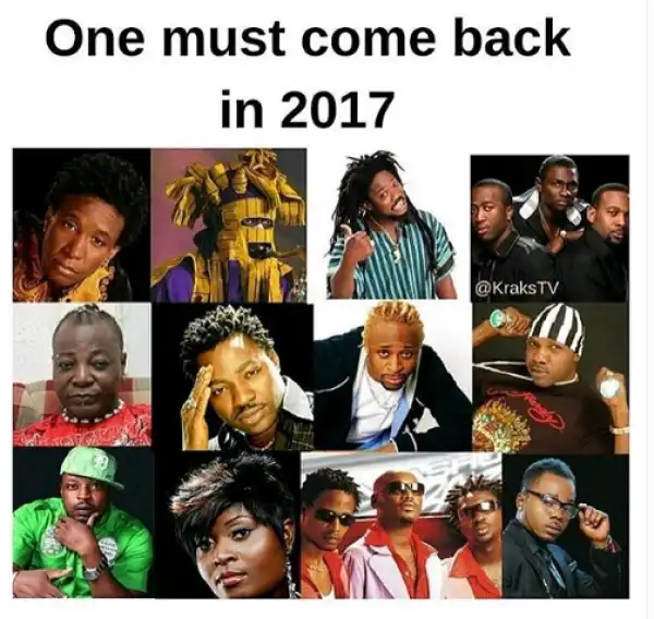 Which of these artists would you like to see in 2017?